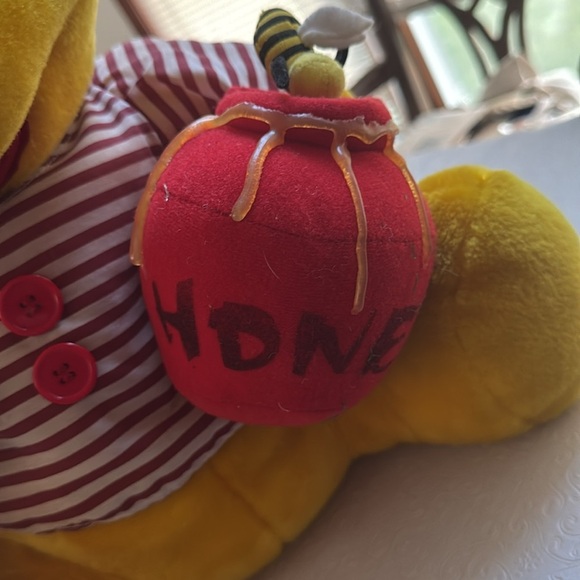 Adorable Winnie the Pooh with Striped Outfit and honey jar - Picture 2 of 4